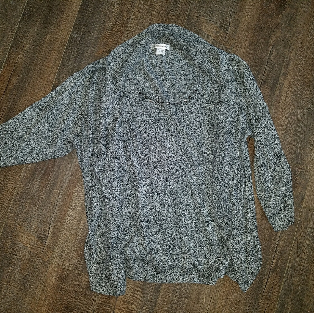 Gray sweater blouse